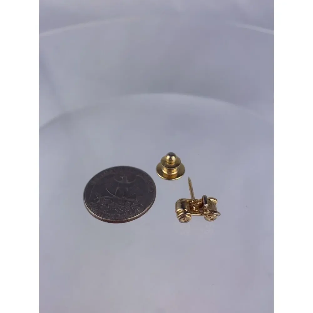 Convertible Car Gold Tone Tie Tack Pin Lapel Dune Buggy Vintage